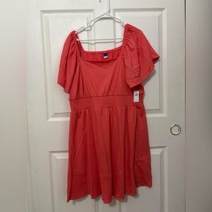 BRAND NEW Old Navy Coral Textured Dress